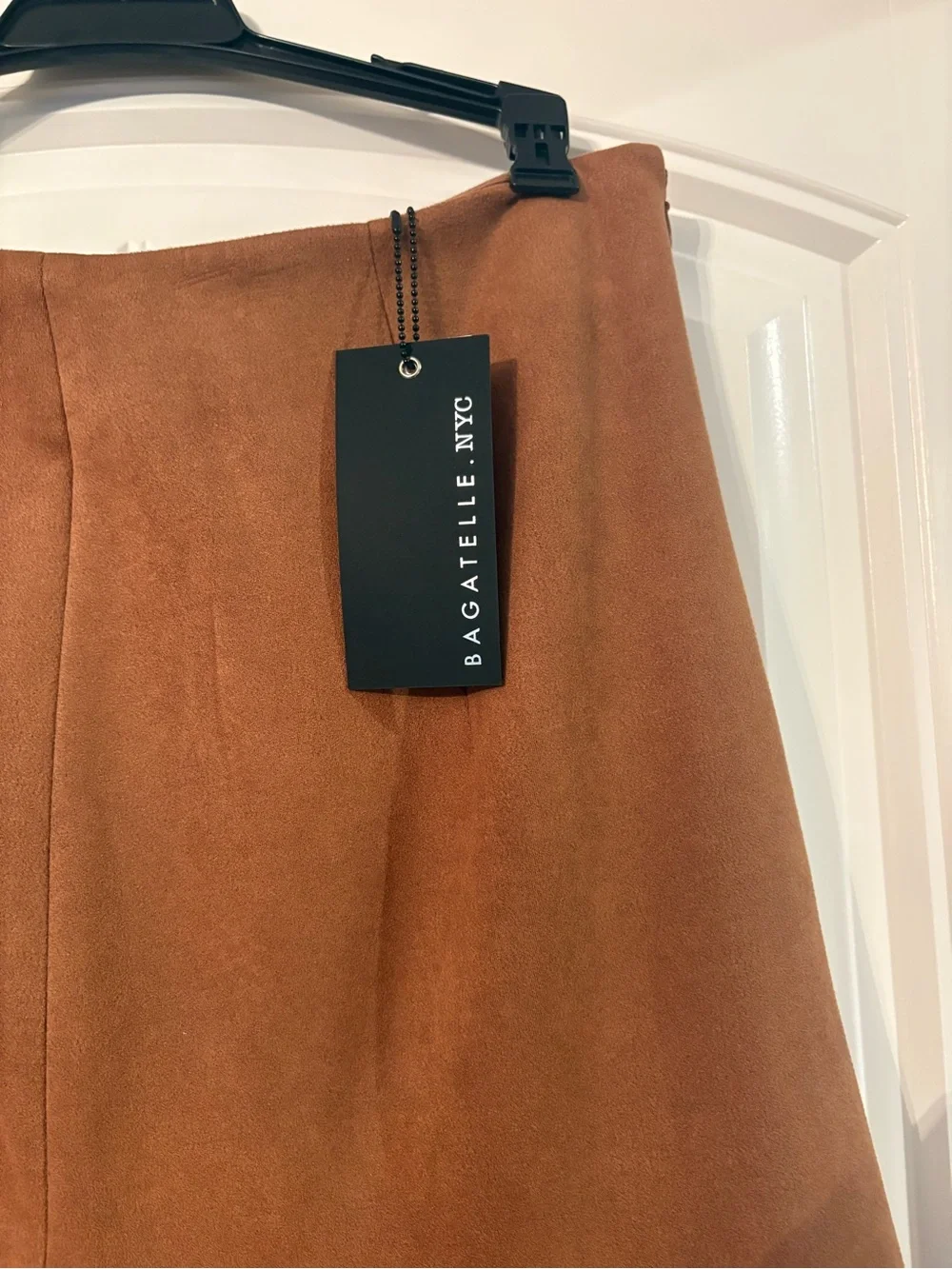 Banana Republic Cognac Fringe Suede Midi Skirt - Picture 3 of 5